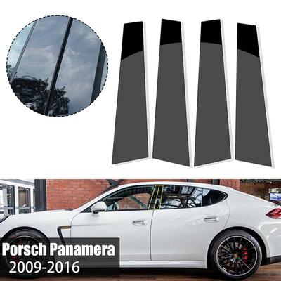 4pcs/set Car Glossy Black Pillar Posts Trim Cover For Porsche Panamera 2009-2016 Auto Window Decoration Stickers Parts