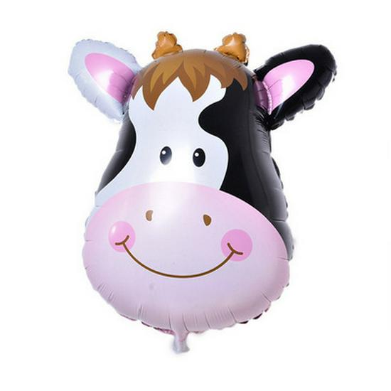 Medium Cartoon Animal Head Balloons - Lion, Tiger, Deer, Cow & More for Kids' Birthdays
