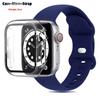Glas+Gehäuse+Armband Für Uhrenarmband 44mm 41mm 45mm 40mm 38mm 42mm Silikonarmband iWatch Serie 9 8 3 4 5 6 SE 7 Armbänder