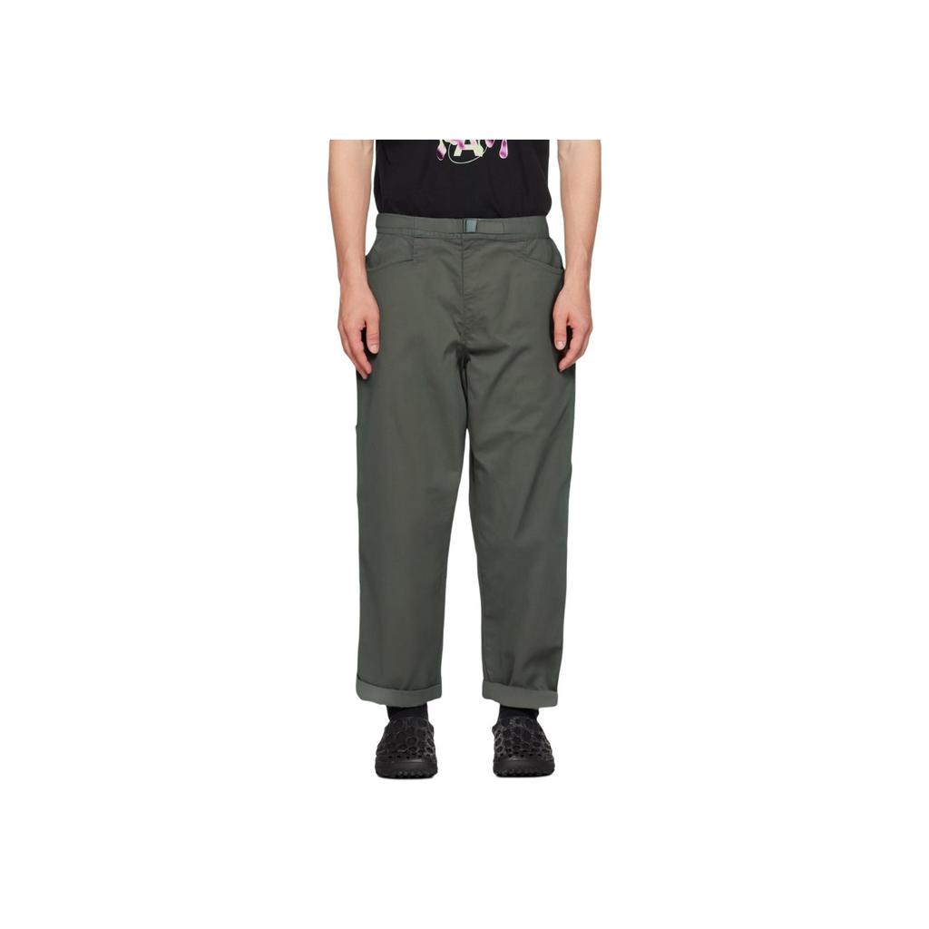 UNIQLO Solid Color Straight Leg Warm Casual Pants Unisex bottoms Dark-Olive 450281-57