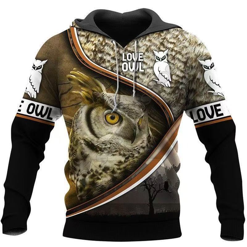 Winter New Sweater European and American Style Lion Animal 3D Three-dimensional Printing Pattern Large Size Loose Sweater