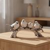 Bird Sculpture On Branch Farmhouse with for Cabinet