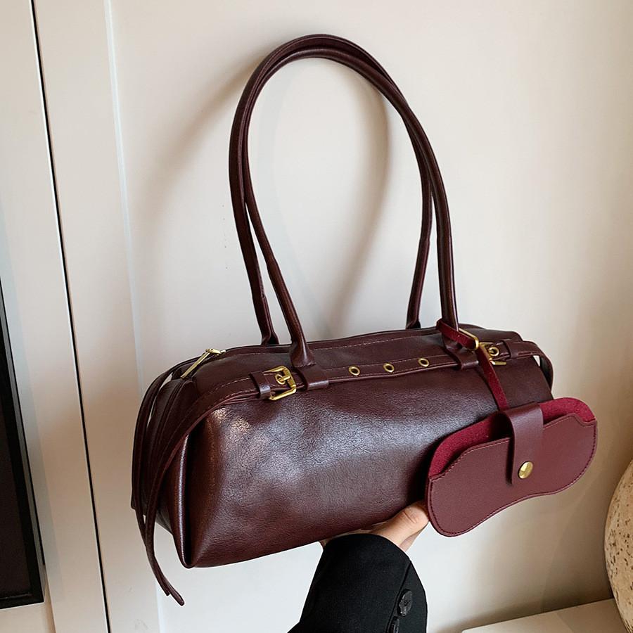 Pu Small Shoulder Bag For Women With Zipper Closure And Large Capacity For Daily Use