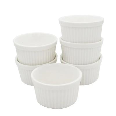 120ml Keramické Ramekiny Porcelánový Soufflé Pohárek Balení 6 Kusů Formičky na Pečení Cupcaků
