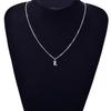 2pcs Stainless Steel Initial Necklace For Men Women Chain Old English Pendant 26 Letters Statement Necklaces Jewelry Couple Gift