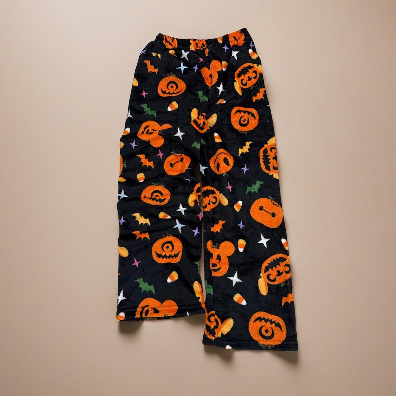 Women's Winter KT Cat Cartoon Flannel Sleep Pants - Thick, Warm, and Cozy for Home