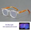 High-Quality Acetate Fiber Board Retro Small Frame Glasses For Men And Women Blue Light Blocking Photochromic Reading Glasses