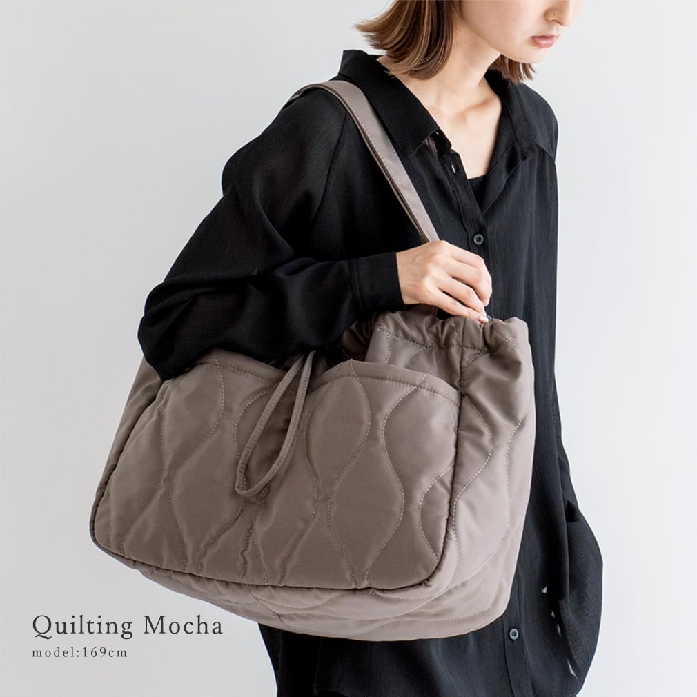 VITAFELICE Front Pocket Tote Bag Women's Two-Pack Inb-90046z (Quilted Mocha)