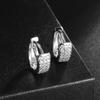Exquisite and Shiny Zirconia Inlaid Ring Earrings for Men and Women Fashionable Party Accessories and Jewelry