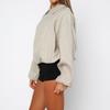 French Resort Zipper Solid Color Jacket Women's Autumn and Winter