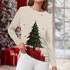 Women's Daily Casual Long-sleeved Printed O-neck Top
