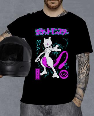 Camiseta Unissex Manga Oataku Kawai Menina Engraçada Anime Manga Camisa Preta Todos os Tamanhos