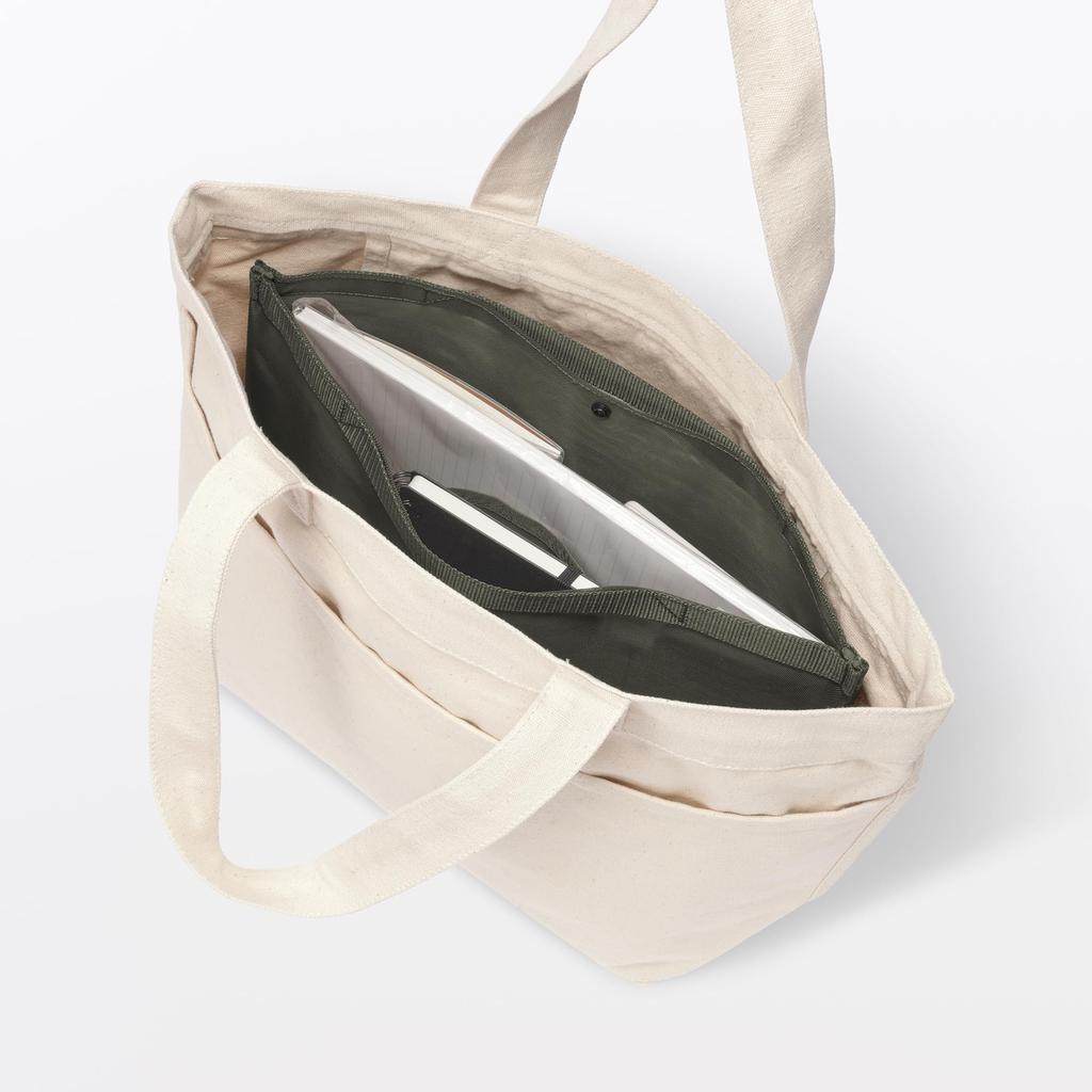 MUJI Nylon Mesh for A4 23044691 Bag-in-Bag Size, Khaki,