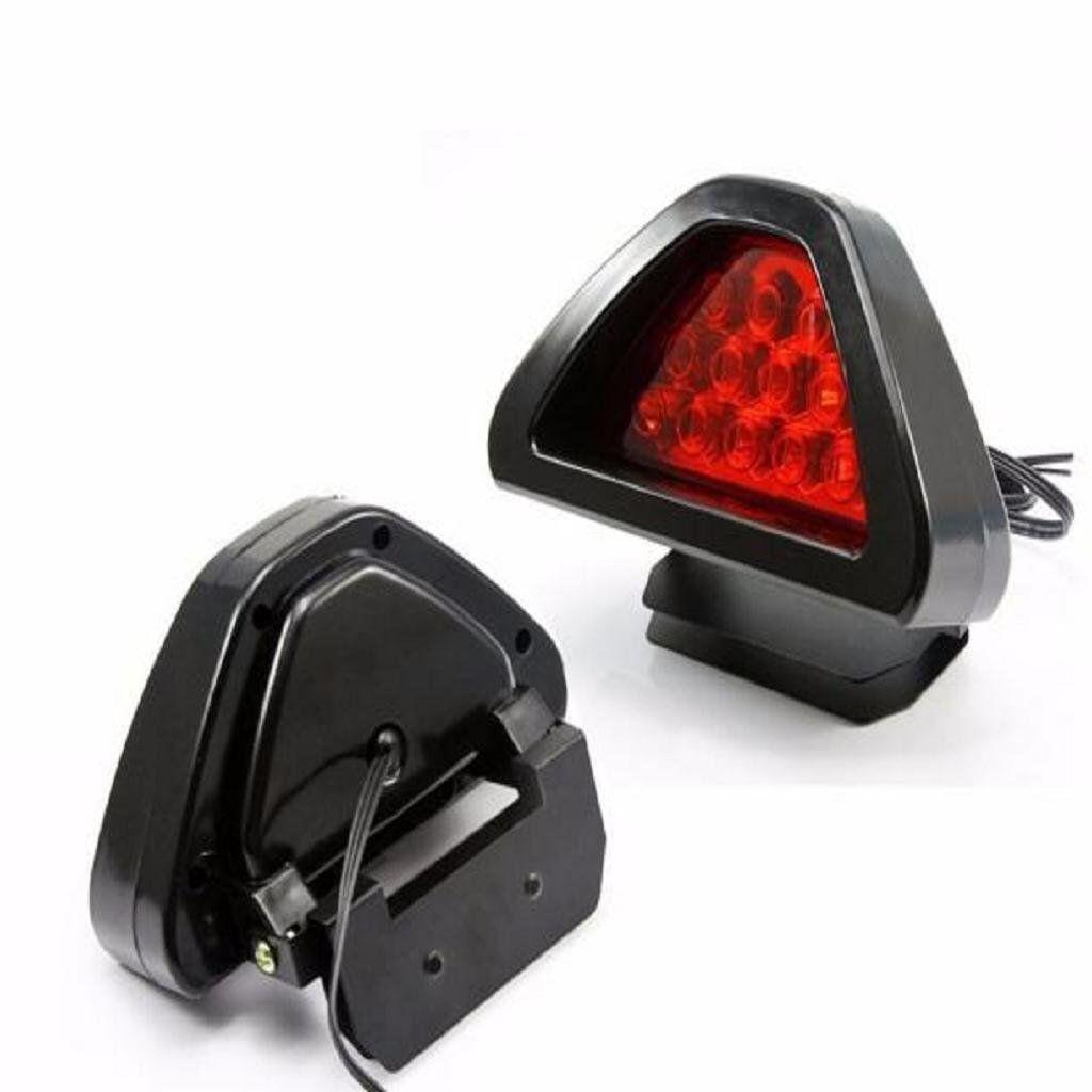 Universal 12LED F1 Style Triangle Sporty Brake Signal Lamp Rear Fog Light Tail Third Brake Lamp DRL For JDM BBA Sturdy