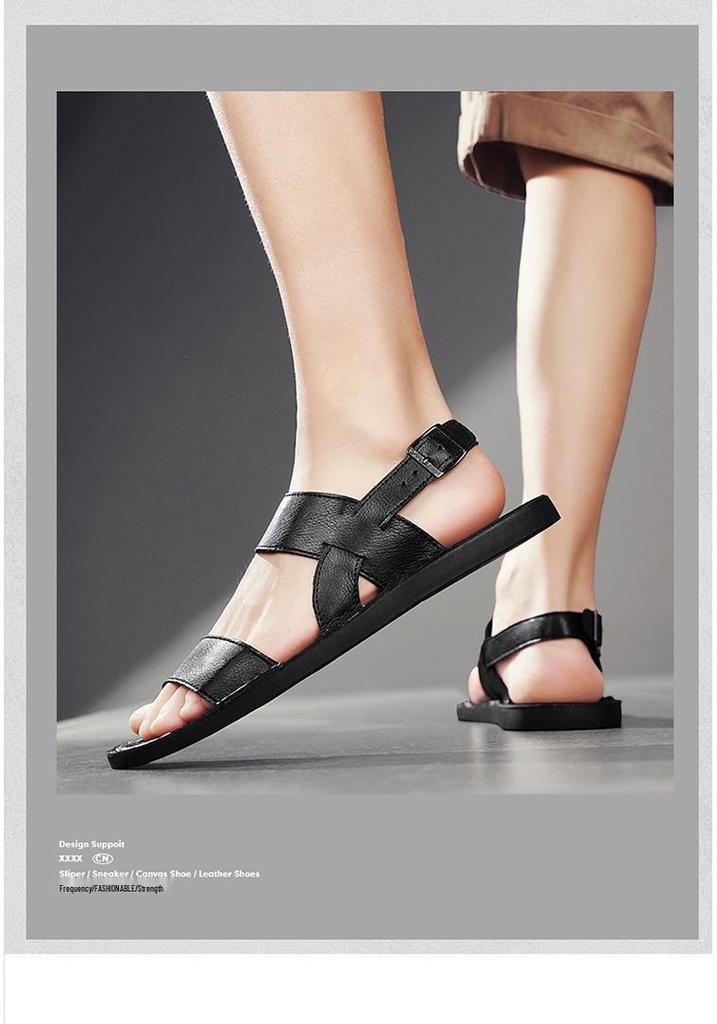 Men's Dual-Use Non-Slip Soft Sole Sandals - Summer 2026 Versatile Beach Shoes & Casual Slippers Trendy Design