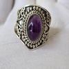 Natural Amethyst Gemstone 925 Sterling Silver handmade Ring Size 9 US Gift Ring