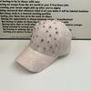 Hat women's summer sunshade breathable cap versatile casual diamond-encrusted baseball cap outdoor travel sun hat