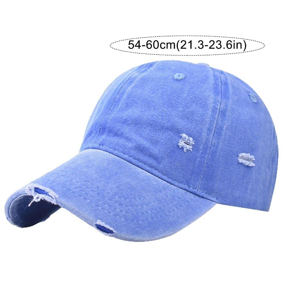 Broken Hole Peaked Cap Adjustable Sunscreen Hats Fashion Baseball Hats  Man Women Outdoor Sports