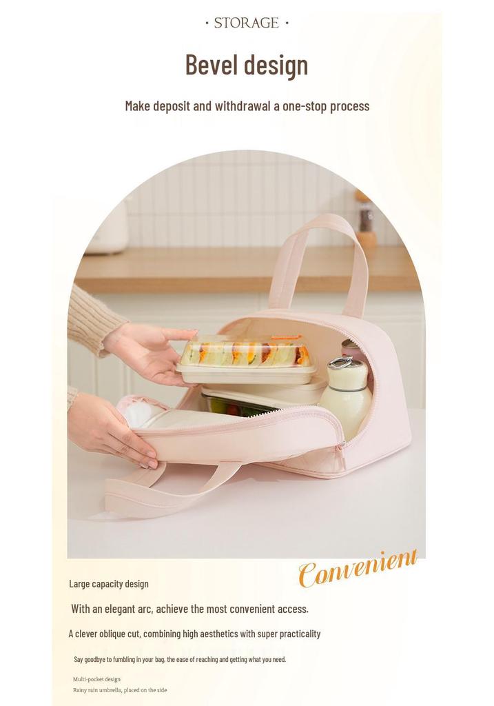 Portable Fashionable Insulated Lunch Bag for Students & Office Workers