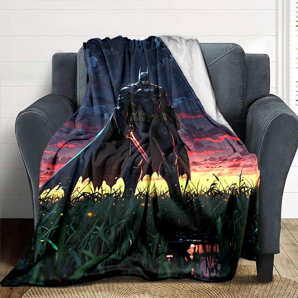 1pc Batman, Night Flannel Blanket Soft Warm Throw for Home, Office, Travel, All-Season Cozy Bedding GiftL1159