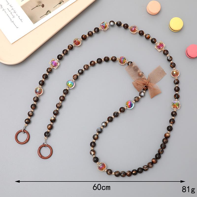 Yi Lian Acrylic Beaded Phone Chain: Pearl Crossbody Strap Charm for Women