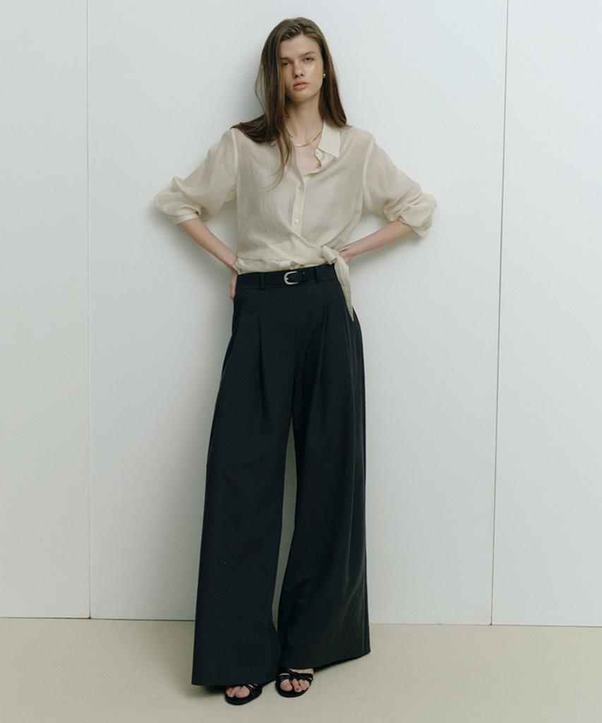 Sellebsyabedisyeon 26Ss Belted Double-Pleat Drape Pants