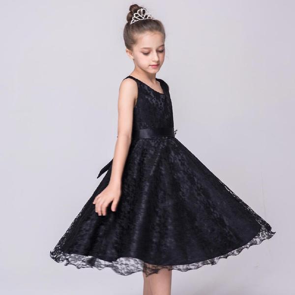 New Girls Party Prom Dress Children Lace Flower Children Girls Elegant Wedding Ceremony Birthday Dresses Teen Prom Dresses