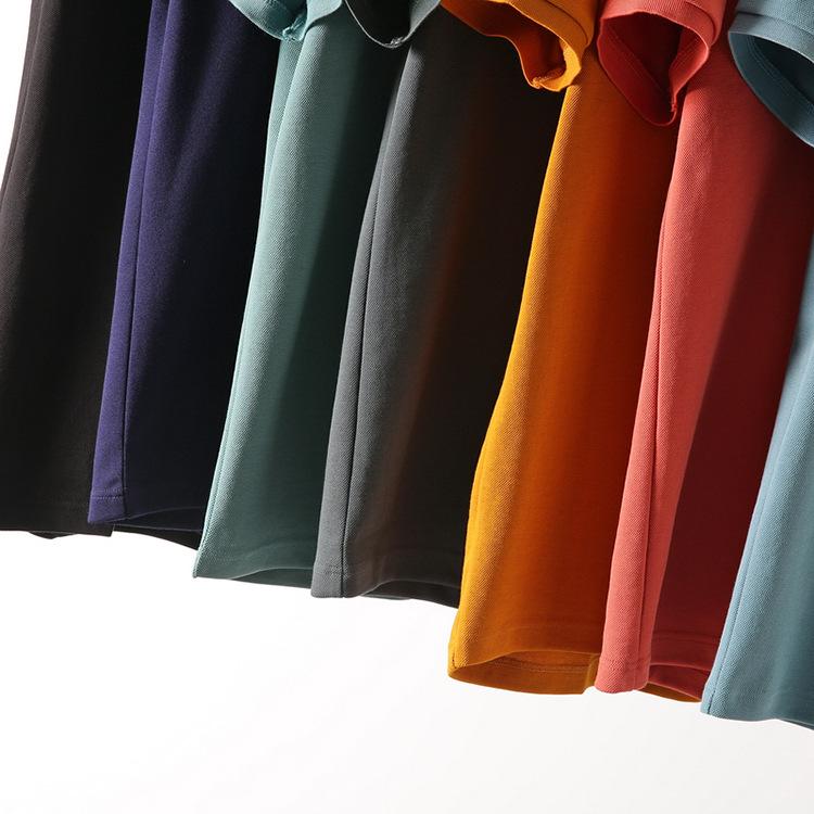 Ανδρικό Πικέ Βαμβακερό Πλεκτό Πόλο, Κοντομάνικο με Κεντητό γιακά που ανασηκώνεται, Casual Καλοκαιρινό T-Shirt (T2305)