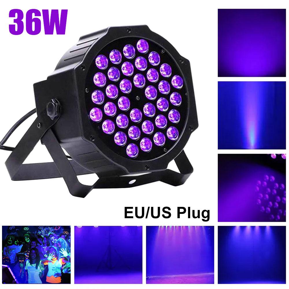D2 LED Stage Par Lights Violet Stage Light DJ Disco UV Black Light Par Light Sound Activated Remote DMX Control Christmas Party