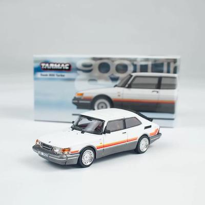 TW In Stock 1:64 Saab 900 Turbo White Diecast Car Model Collection Toys Tarmac Works