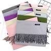 New Double Sided Winter Women Cashmere Solid Scarf Pashmina Shawls And Wraps Female Foulard Hijab Wool Stoles Head Scarves