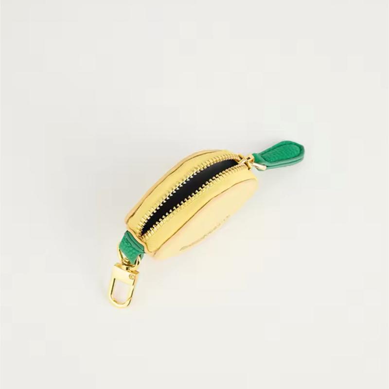 WTEMPO Cute Strawberry Lemon Shaped Coin Purse with Keychain Mini Change Purse Holiday Creative Special Gifts Wedding Birthday Christmas