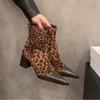 Short tube, small man, tall, pointed wind, short boots, casual year fashion, thick heel, daily