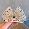 3D Rose Birthday Crown Hair Clip for Girls - Korean Style Polka Dot Bow Headwear