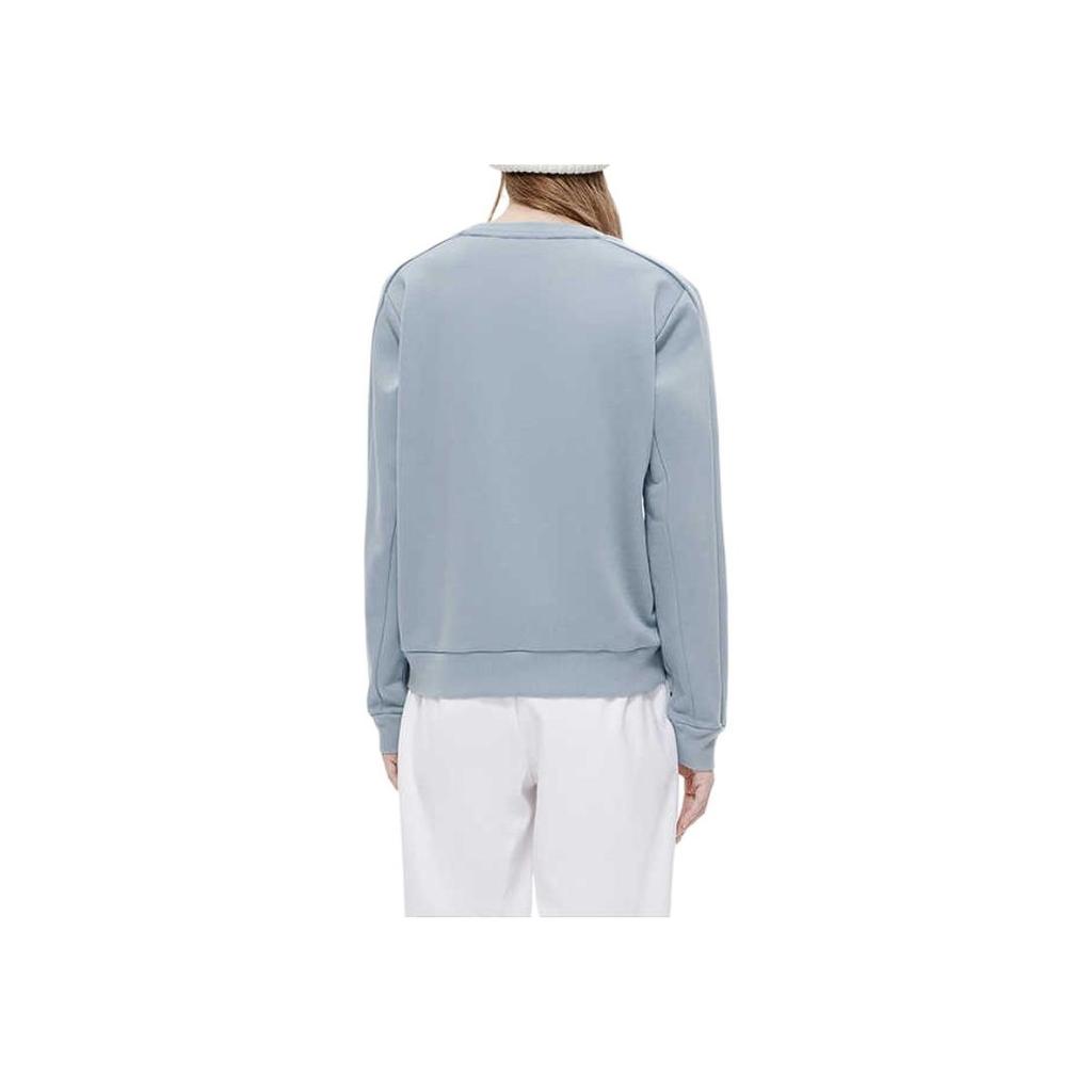 Fila Fusion Letter Logo Simple Loose Knit Pullover Long Sleeve Sweatshirt Women Sweatshirt Navy-Blue T11W242204F-LB