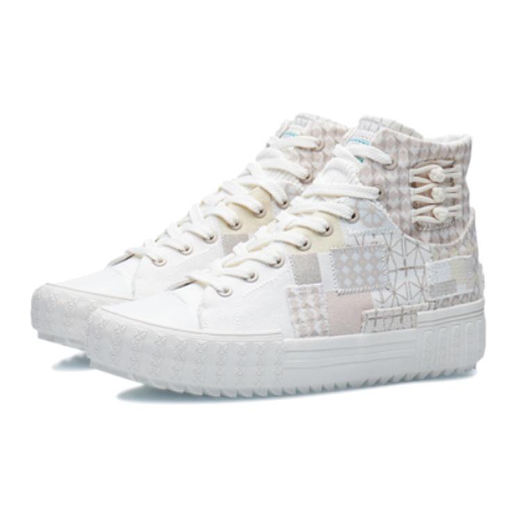 Li-Ning CF WuXing Canvas Hi Shoes 'White Grey' Men's AGCR490-3