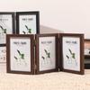 Picture Frame Hinged Folding Collage Photo Frame Multiple Wooden Desk Picture Frame with Glass Front Tabletop Decors