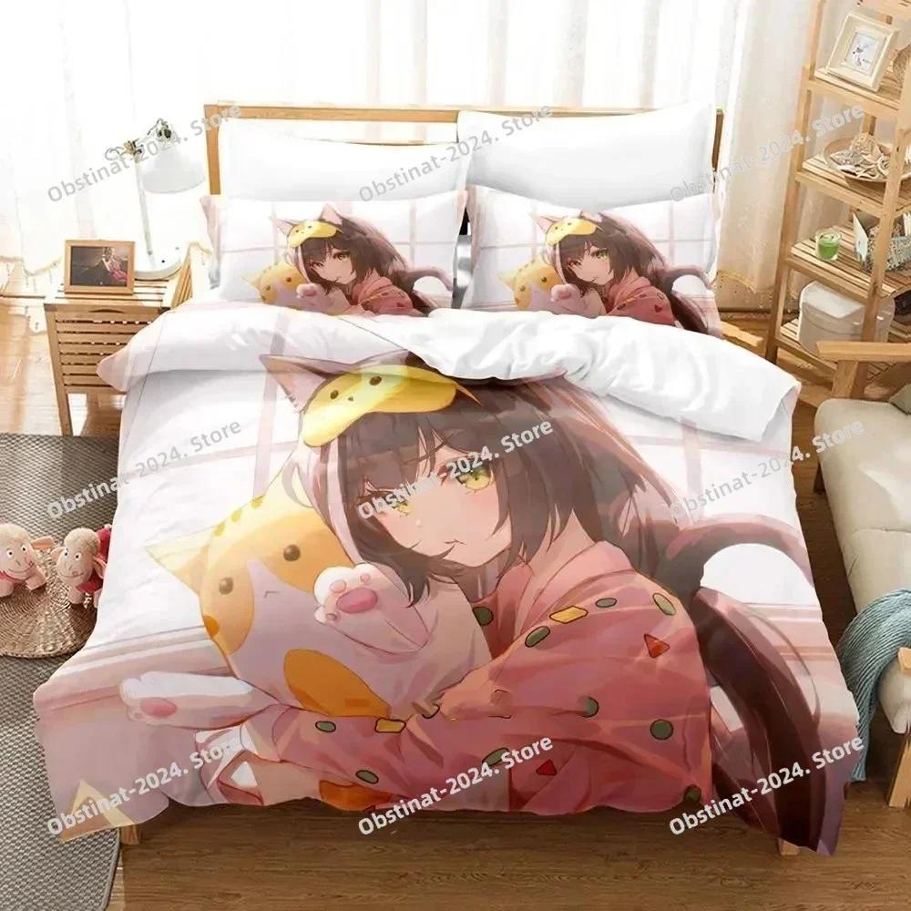 3d Anime Princess Connect! Re Dive Bedding Set Printed EU single Comforter Quilt Bed Cover Duvet Cover Pillow Case 3 Pieces Sets