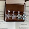 Korean Style Rhinestone Pearl Flower Stud Earrings: Elegant Light Luxury Accessories for Women