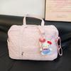 Heart-Shaped Lightweight Mommy Travel Bag, Large Capacity Crossbody Shoulder Bag with Luggage Handle Slot.