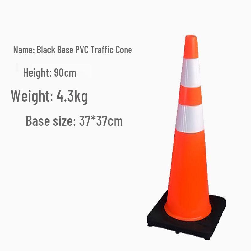 Reflective Red PVC Traffic Cone - Road Safety Warning Barrier