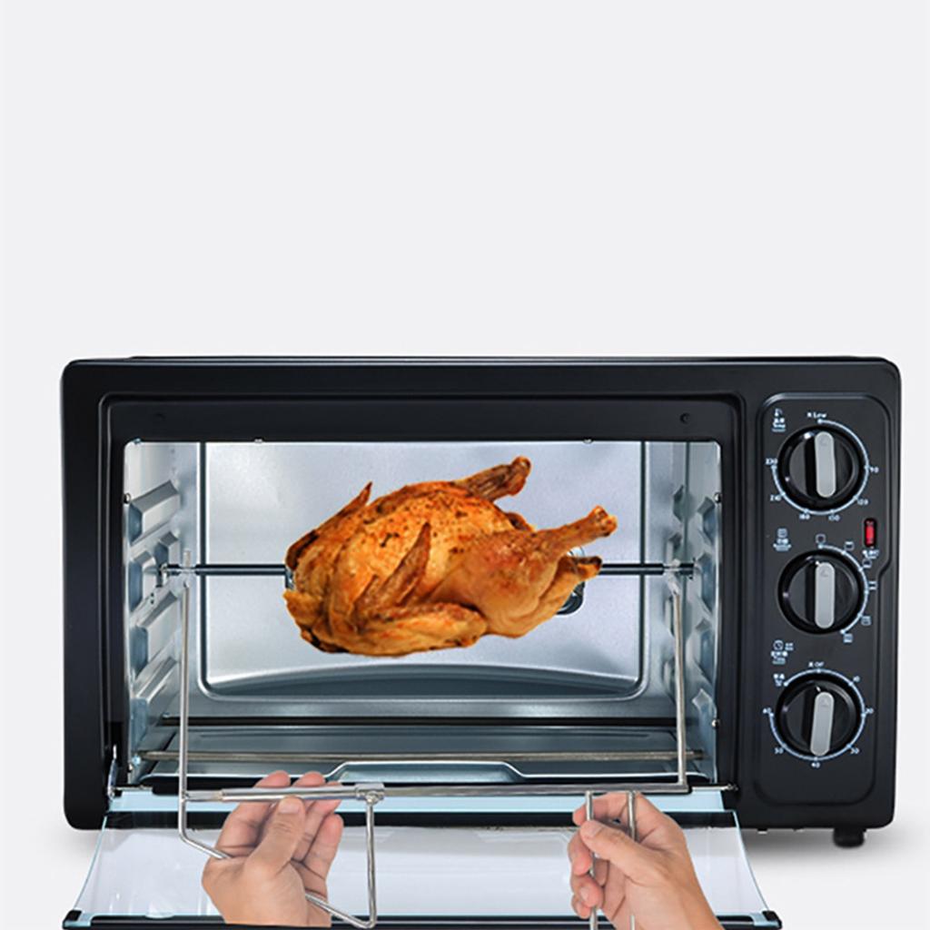 28cm/34cm Stange Edelstahl Drehspieß Hähnchenspieß Küche Grill Truthahn Grillgabeln für BBQ Outdoor