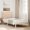 VidaXL Extra Long Bed Frames Without Mattress 90x220 Cm Solid Wood, Bedroom Furniture, Bed Base, Wooden Bed, Bed, 3309281
