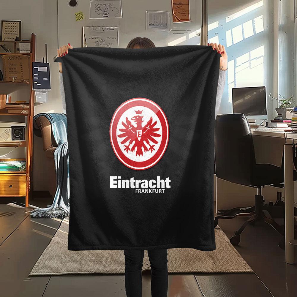 1PC Eintracht Frankfurt Patterned Flannel Blanket Suitable For All Seasons for Home Decor Warmth and Comfort Gifts Holiday Present