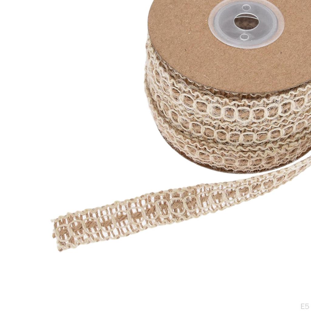 Jute Burlap Craft Ribbon Hessian Rope for Gift Wrapping