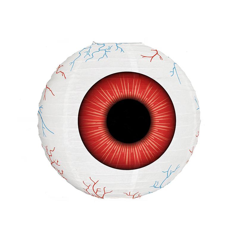 

1 шт. Фонари-глаза Наружный декор Синий и зеленый Украшения на Хэллоуин Красные дворовые бумажные фонари Дом 10 дюймов красный