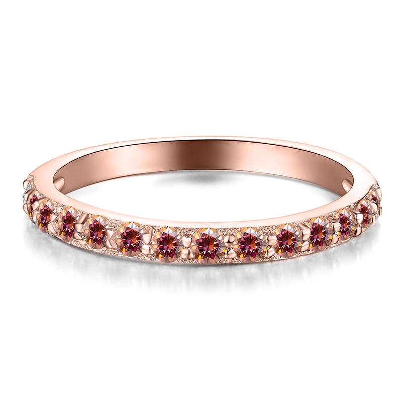 GRA Real Moissanite Diamond Solitaire Stackable Rings for Women 925 Silver Wedding Band Trendy Fashion Fine Jewelry