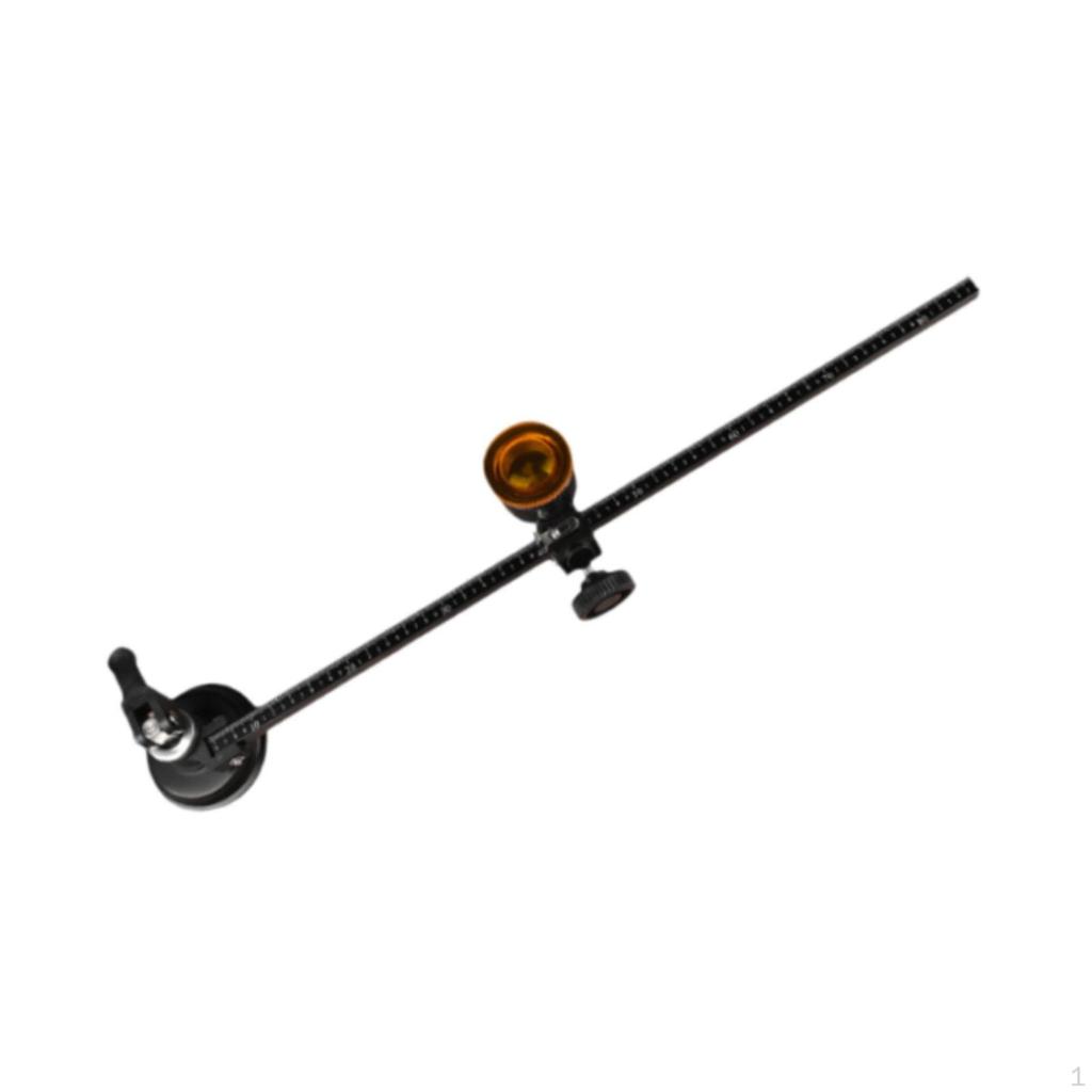 Circular Glass Cutter Cutting Tool Adjustable Alloy Round with Suction Cup Hand