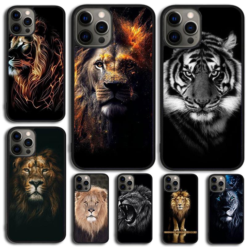 Ferocious Lion Phone Case For iPhone 17 Air 15 16e 14 13 Pro Max Coque 12 11 Pro Max PLUS cover