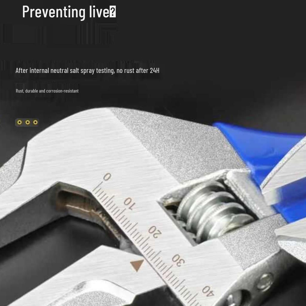 Large Opening Universal Adjustable Short Handle Bathroom Wrench - Multifunctional Installation Tool